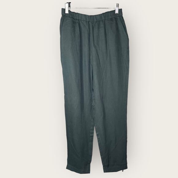 Vetta Linen Tapered Pants | Small | Black Tencel Linen Minimalist Capsule Work - Picture 1 of 9